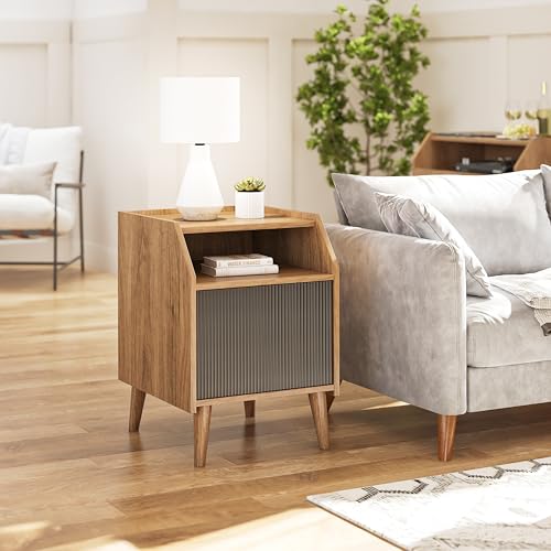 Novogratz Magnolia Walnut/Black End Table